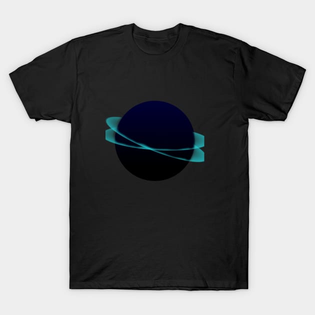 Blue ringed planet T-Shirt by Aviana Designs